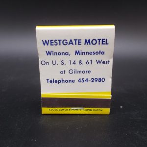 best-western-westgate-motel-matchbook-2-dj-treasures-under-sugar-loaf-winona-minnesota-antiques-collectibles-crafts