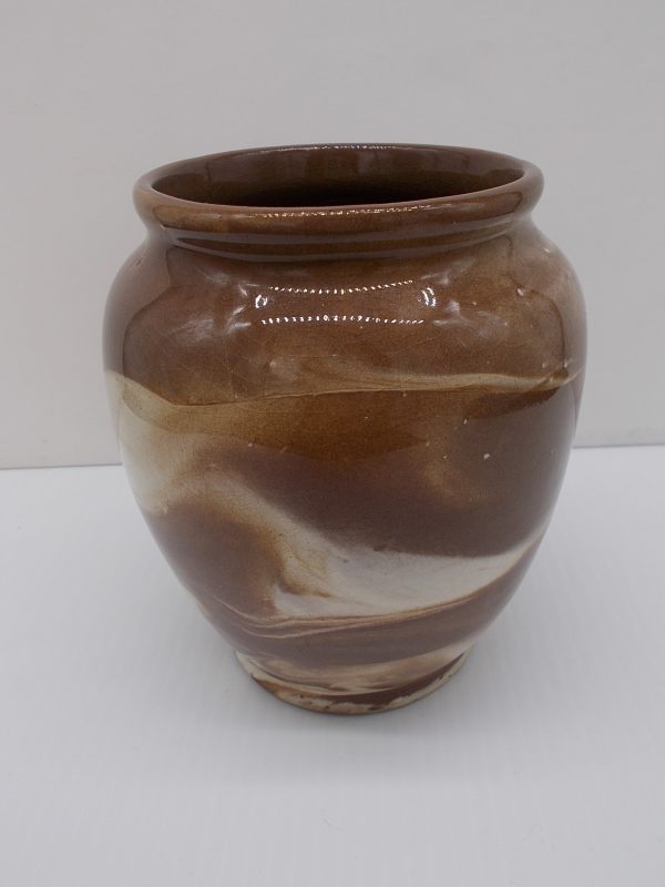 brown-white-vase-1-dj-treasures-under-sugar-loaf-winona-minnesota-antiques-collectibles-crafts