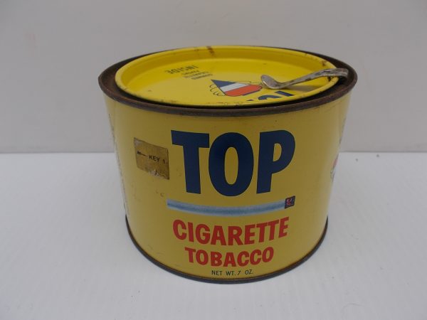 top-cigarette-tobacco-tin-1-dj-treasures-under-sugar-loaf-winona-minnesota-antiques-collectibles-crafts